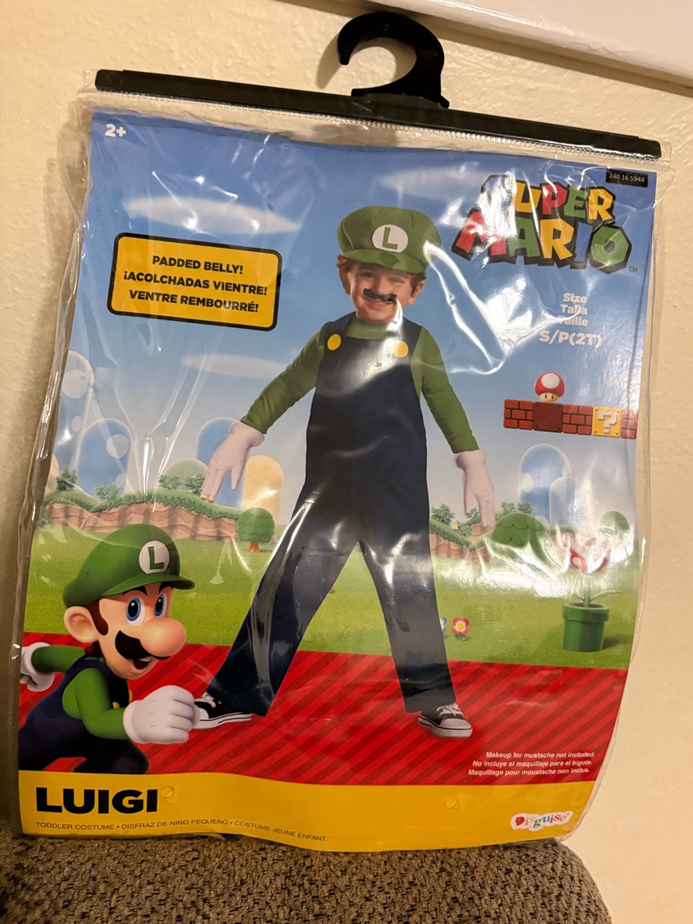 Halloween Costume Boy Super Mario
Luigi 2T New